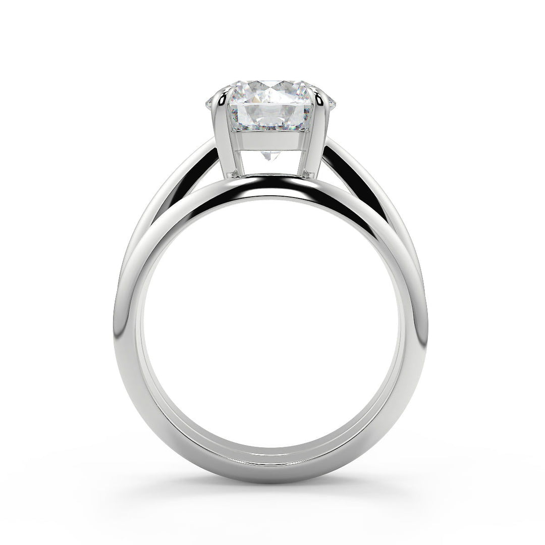 Quinn 4 Prong Solitaire Round Cut Diamond Engagement Ring - Nivetta