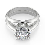 Load image into Gallery viewer, Quinn 4 Prong Solitaire Round Cut Diamond Engagement Ring - Nivetta
