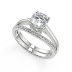 Load image into Gallery viewer, Raelynn Four Prong Round Cut Diamond Engagement Ring - Nivetta
