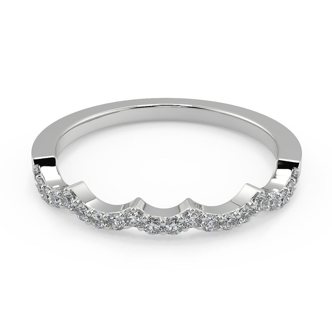 Rayne Infinity Pave Round Cut Diamond Engagement Ring - Nivetta