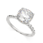 Load image into Gallery viewer, Renata Cushion Cut Solitaire Rope Engagement Ring Setting - Nivetta
