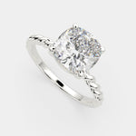 Load image into Gallery viewer, Renata Cushion Cut Solitaire Rope Engagement Ring Setting - Nivetta
