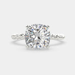 Load image into Gallery viewer, Renata Cushion Cut Solitaire Rope Engagement Ring Setting - Nivetta
