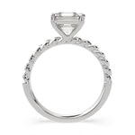 Load image into Gallery viewer, Renata Emerald Cut Solitaire Rope Engagement Ring Setting - Nivetta
