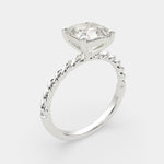 Load image into Gallery viewer, Renata Emerald Cut Solitaire Rope Engagement Ring Setting - Nivetta
