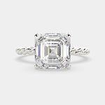 Load image into Gallery viewer, Renata Emerald Cut Solitaire Rope Engagement Ring Setting - Nivetta
