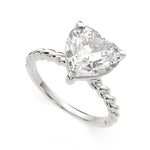 Load image into Gallery viewer, Renata Heart Cut Solitaire Rope Engagement Ring Setting - Nivetta
