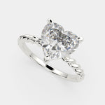 Load image into Gallery viewer, Renata Heart Cut Solitaire Rope Engagement Ring Setting - Nivetta
