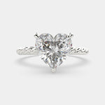 Load image into Gallery viewer, Renata Heart Cut Solitaire Rope Engagement Ring Setting - Nivetta
