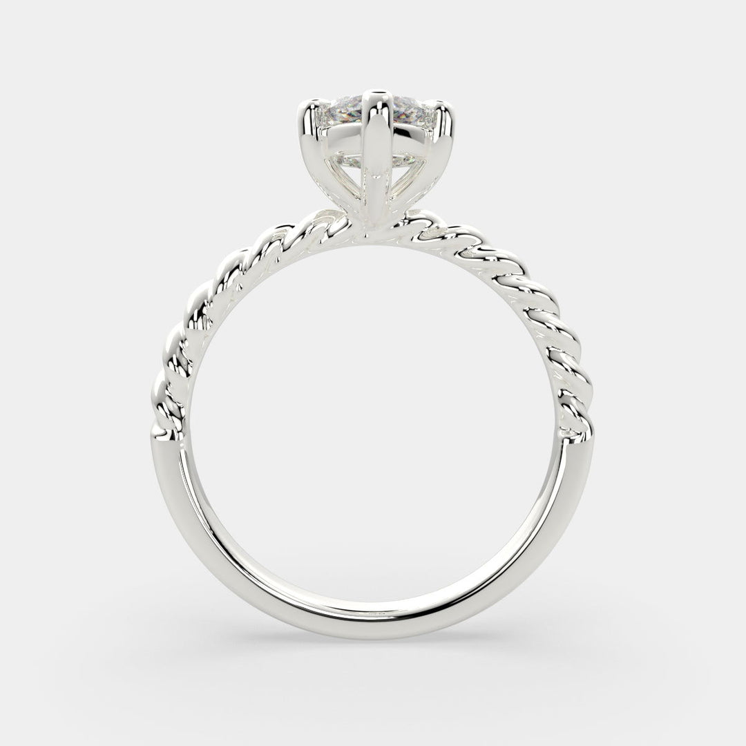 Renata Marquise Cut Solitaire Rope Engagement Ring Setting - Nivetta