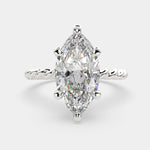 Load image into Gallery viewer, Renata Marquise Cut Solitaire Rope Engagement Ring Setting - Nivetta
