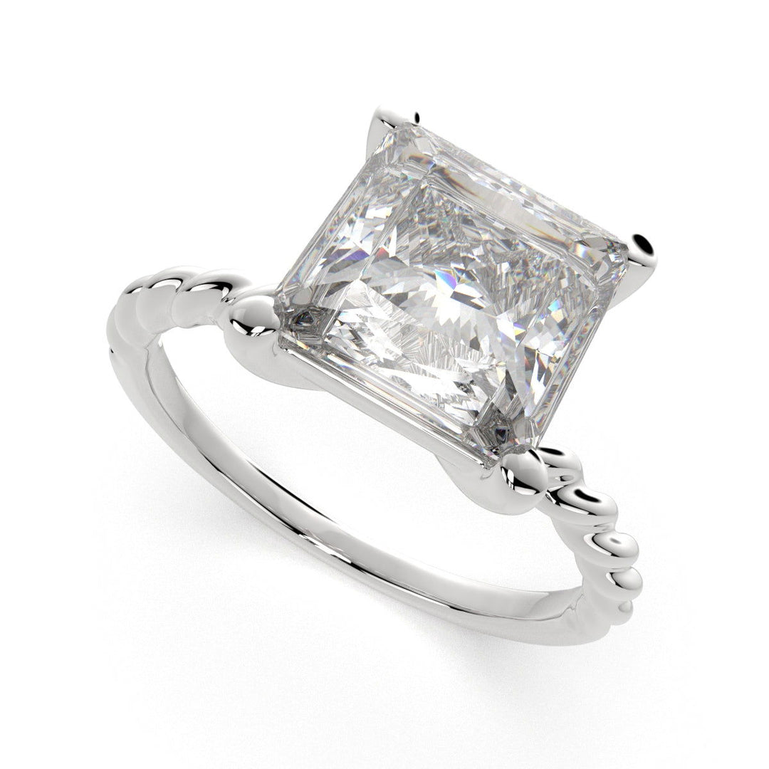 Renata Princess Cut Solitaire Rope Engagement Ring Setting - Nivetta