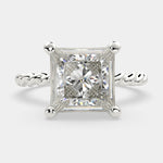 Load image into Gallery viewer, Renata Princess Cut Solitaire Rope Engagement Ring Setting - Nivetta

