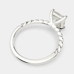 Load image into Gallery viewer, Renata Princess Cut Solitaire Rope Engagement Ring Setting - Nivetta
