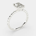 Load image into Gallery viewer, Renata Radiant Cut Solitaire Rope Engagement Ring Setting - Nivetta
