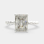 Load image into Gallery viewer, Renata Radiant Cut Solitaire Rope Engagement Ring Setting - Nivetta
