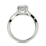 Load image into Gallery viewer, Rosalee Oval Cut Pave Split Shank Twist Claw Set Engagement Ring Setting - Nivetta
