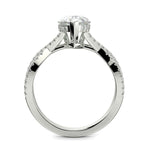 Load image into Gallery viewer, Rosalee Pear Cut Pave Split Shank Twist Claw Set Engagement Ring Setting - Nivetta
