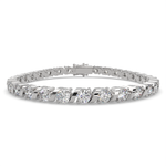 Load image into Gallery viewer, Rosamund Round Cut Diamond Tennis Bracelet S-Link (8 ctw) - Nivetta
