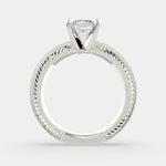 Load image into Gallery viewer, Sabrina Cushion Cut Solitaire Hand Engraved Milgrain Engagement Ring Setting - Nivetta
