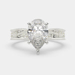 Load image into Gallery viewer, Sabrina Pear Cut Solitaire Hand Engraved Milgrain Engagement Ring Setting - Nivetta
