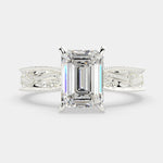Load image into Gallery viewer, Sabrina Radiant Cut Solitaire Hand Engraved Milgrain Engagement Ring Setting - Nivetta
