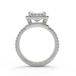 Load image into Gallery viewer, Sanai Micro Pave Halo Princess Cut Diamond Engagement Ring - Nivetta
