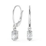 Load image into Gallery viewer, Saniyah Marquise Cut Double Prong Earrings Leverback - Nivetta
