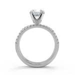 Load image into Gallery viewer, Saniyah Petite twist Pave Round Cut Diamond Engagement Ring - Nivetta
