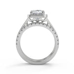 Load image into Gallery viewer, Savannah Double Prong Split Halo Cushion Cut Engagement Ring - Nivetta

