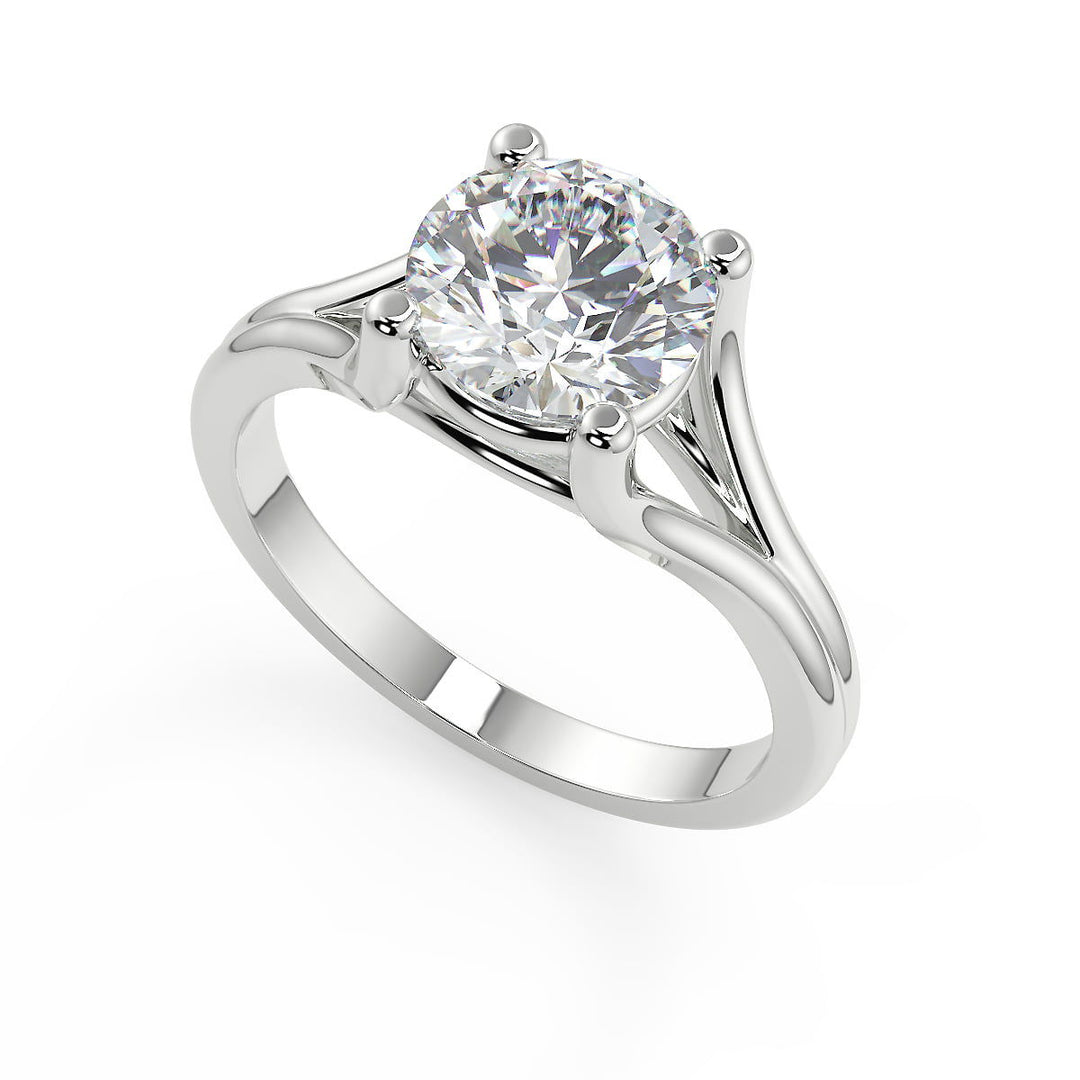 Selena Split Shank Round Cut Diamond Engagement Ring - Nivetta