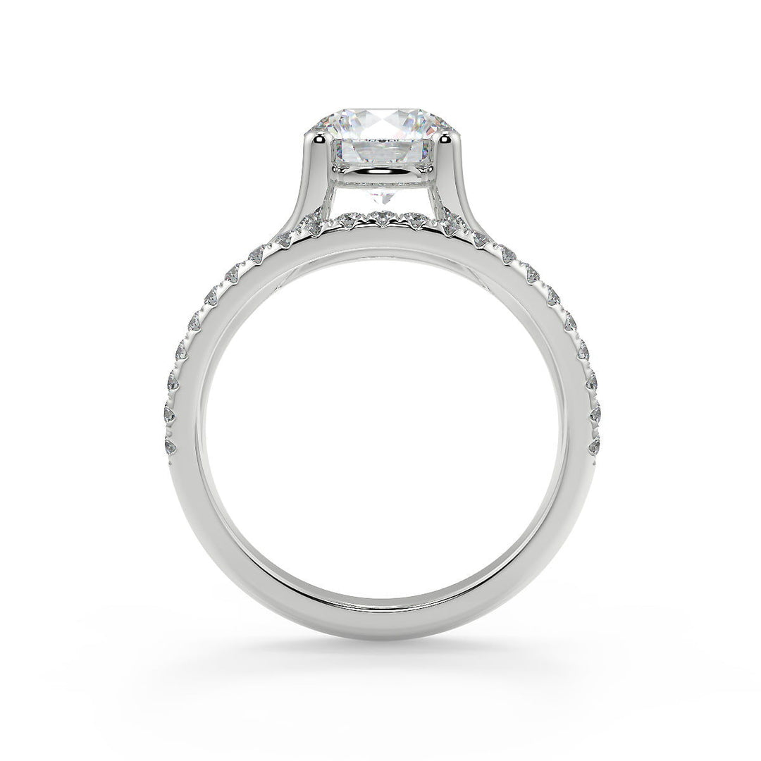 Selena Split Shank Round Cut Diamond Engagement Ring - Nivetta