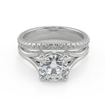 Load image into Gallery viewer, Selena Split Shank Round Cut Diamond Engagement Ring - Nivetta
