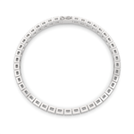 Load image into Gallery viewer, Serenella Princess Cut Diamond Tennis Bracelet Milgrain Bezel (4 ctw) - Nivetta
