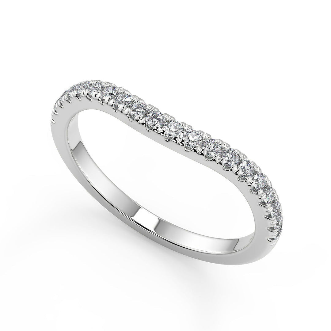 Shaylee Classic 4 Prong Pave Round Cut Diamond Engagement Ring - Nivetta