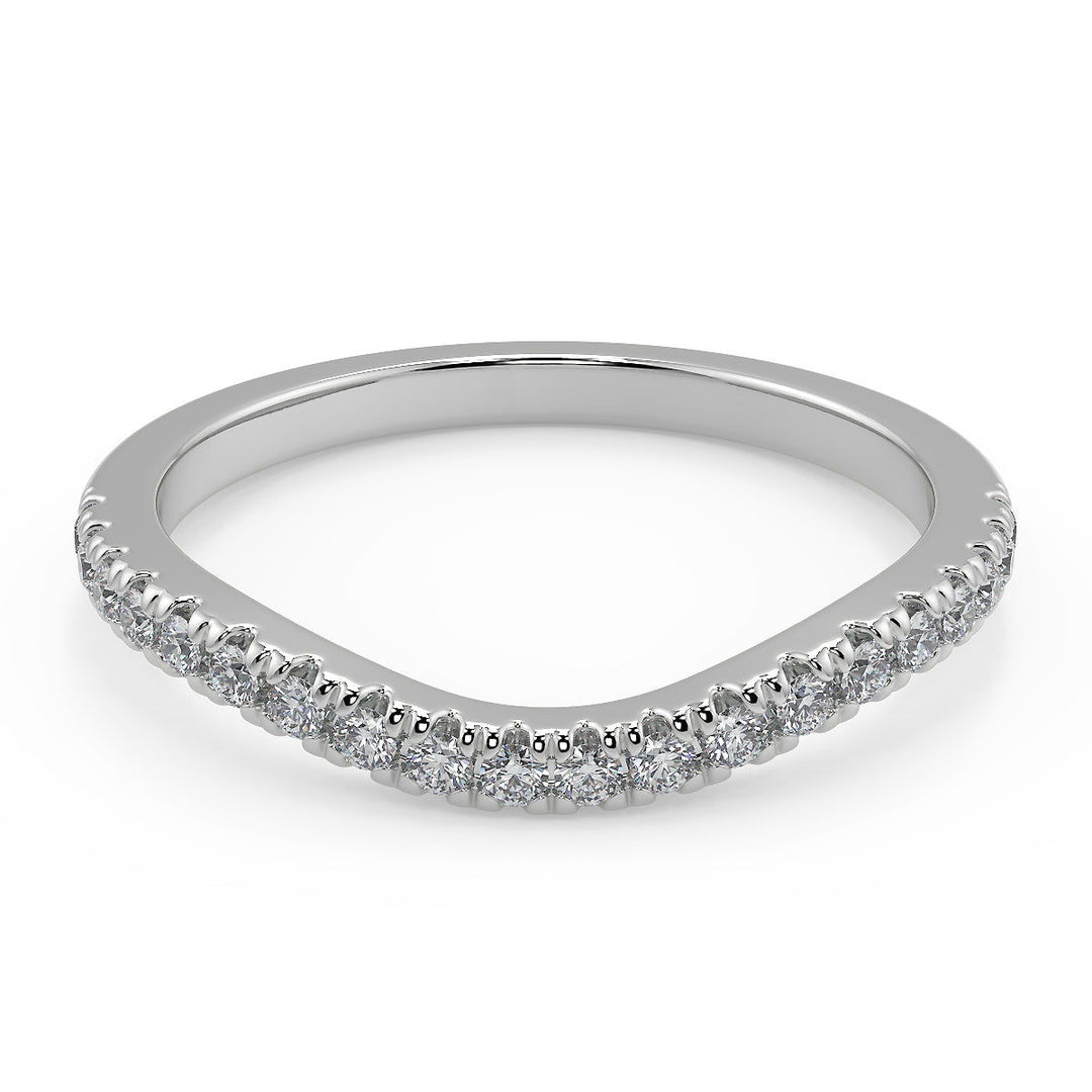 Shaylee Classic 4 Prong Pave Round Cut Diamond Engagement Ring - Nivetta