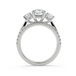 Load image into Gallery viewer, Sherlyn 3 Stone Solitaire Cushion Cut Diamond Engagement Ring - Nivetta
