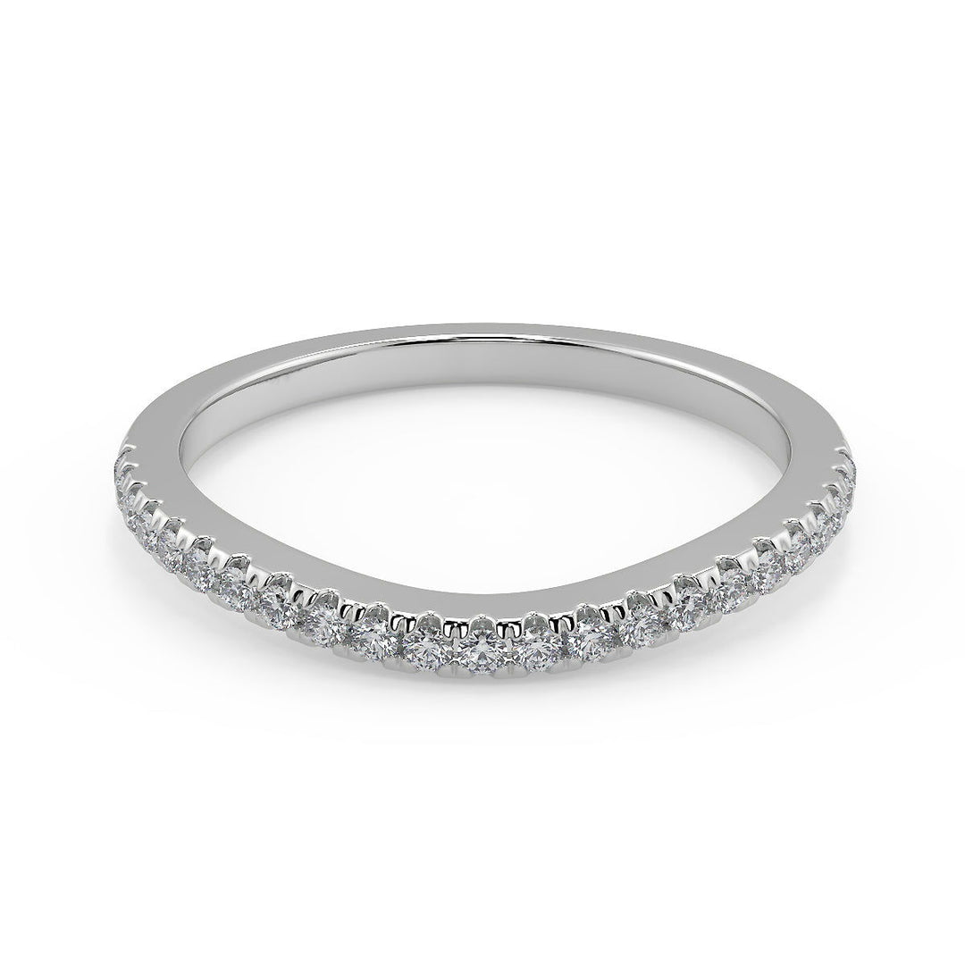 Shyanne 4 Prong Cathedral Pave Round Cut Diamond Engagement Ring - Nivetta