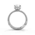 Load image into Gallery viewer, Sidney Knife Edge Pave Double Sided Round Cut Engagement Ring - Nivetta
