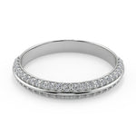 Load image into Gallery viewer, Sidney Knife Edge Pave Double Sided Round Cut Engagement Ring - Nivetta
