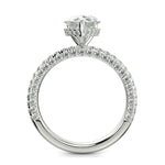 Load image into Gallery viewer, Sonya Pear Cut Pave Hidden Halo Engagement Ring Setting - Nivetta
