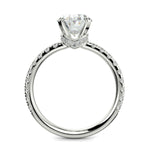 Load image into Gallery viewer, Sylvie Oval Cut Pave Hidden Halo 4 Prong Claw Set Engagement Ring Setting - Nivetta
