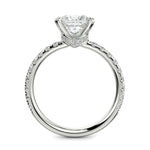 Load image into Gallery viewer, Sylvie Princess Cut Pave Hidden Halo 4 Prong Claw Set Engagement Ring Setting - Nivetta

