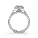 Load image into Gallery viewer, Taniyah Double Prong Split Halo Princess Cut Engagement Ring - Nivetta
