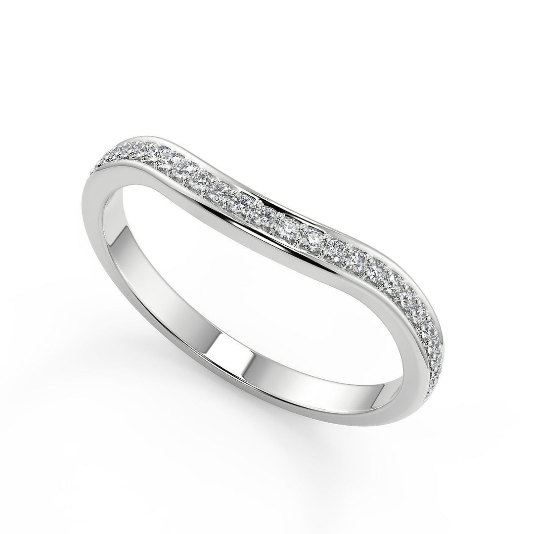 Tara Pave 4 Prong Crown Basket Cushion Cut Diamond Ring - Nivetta