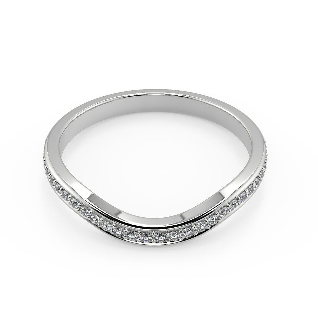 Tara Pave 4 Prong Crown Basket Cushion Cut Diamond Ring - Nivetta