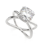 Load image into Gallery viewer, Tatiana Cushion Cut Solitaire Split Shank Engagement Ring Setting - Nivetta
