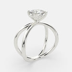 Load image into Gallery viewer, Tatiana Cushion Cut Solitaire Split Shank Engagement Ring Setting - Nivetta
