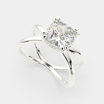 Load image into Gallery viewer, Tatiana Cushion Cut Solitaire Split Shank Engagement Ring Setting - Nivetta
