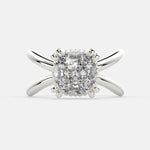 Load image into Gallery viewer, Tatiana Cushion Cut Solitaire Split Shank Engagement Ring Setting - Nivetta
